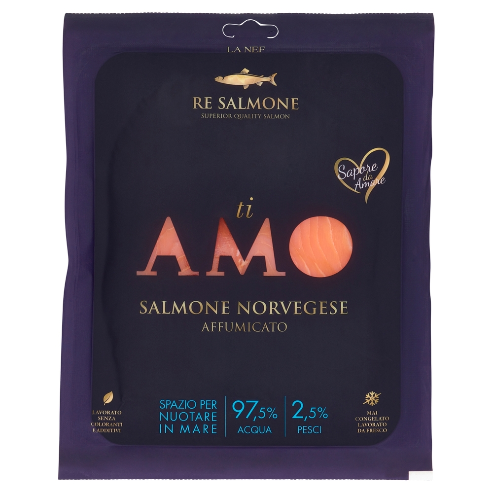 Salmone Norvegese Affumicato Re Salmone, 90 g